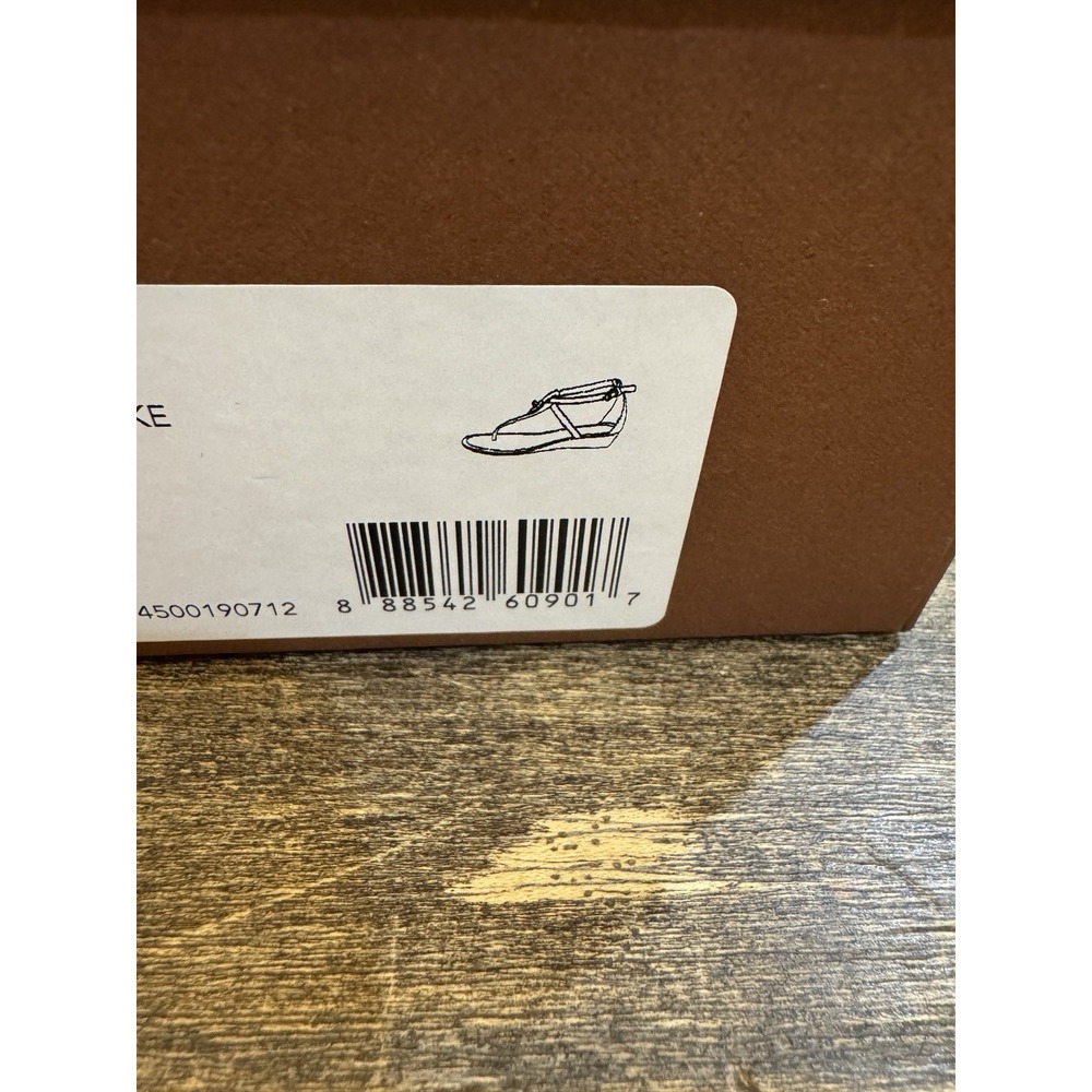 COACH Ingrid Natural Snake Print Leather Thong Wedge Sandals‎ Women's Size 8.5 - Picture 11 of 12